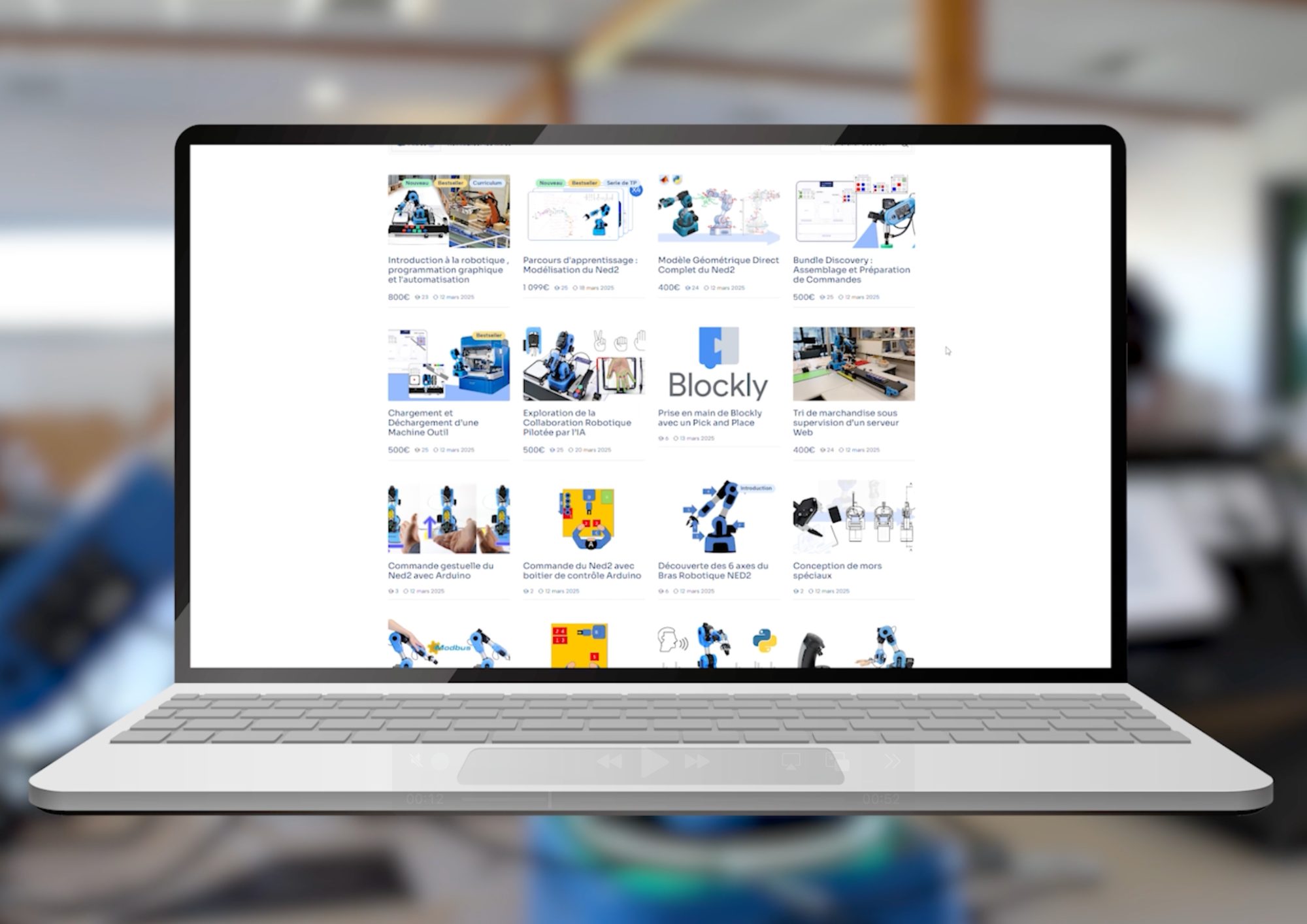 NiryoAcademy: A platform designed by teachers, for teachers
