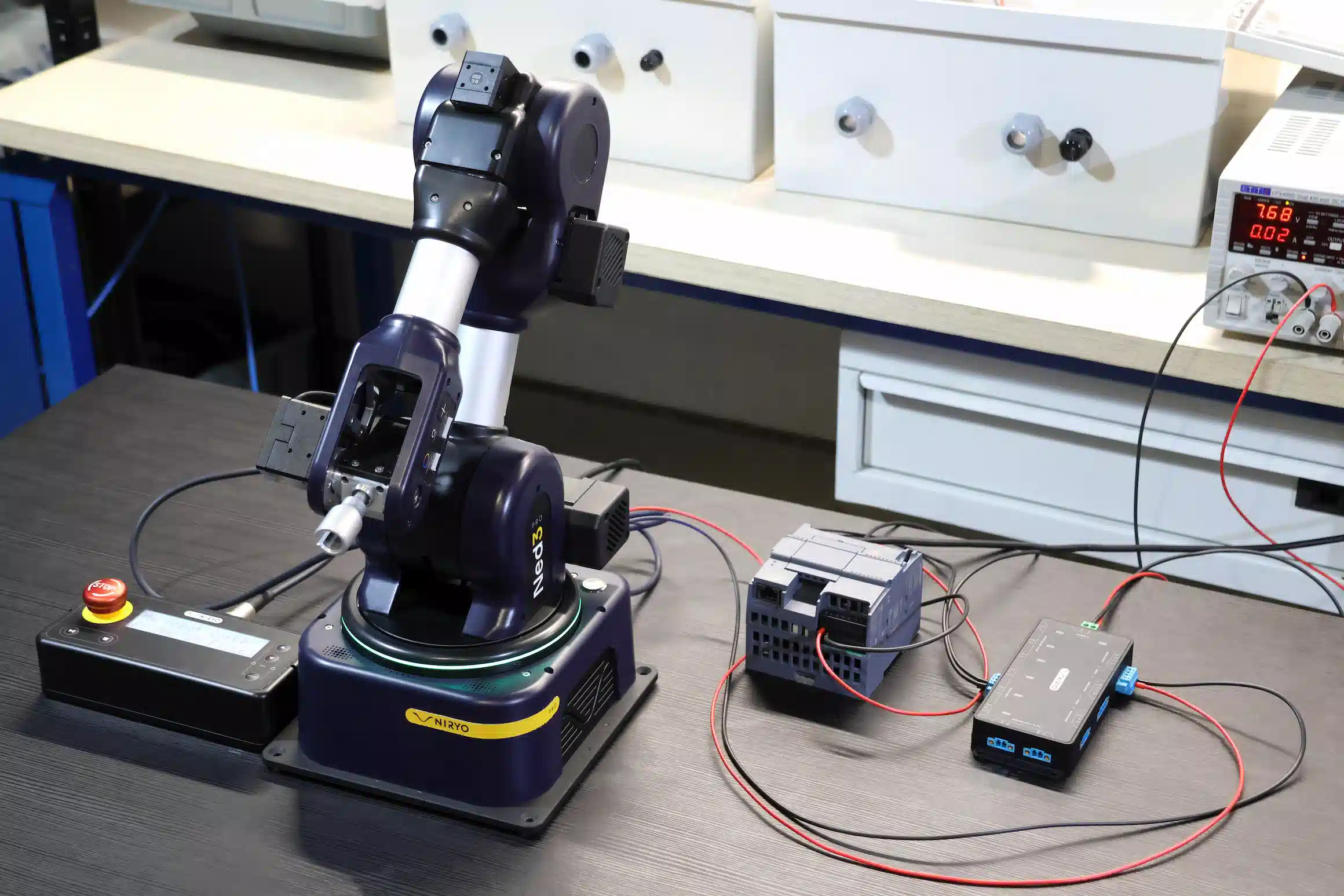 Robotize your educational production line under real-world conditions with our Integration Pack